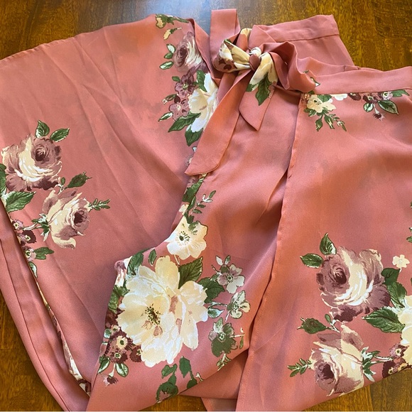 VENUS High Waisted Wide Leg Floral Palazzo Pants - Picture 4 of 5